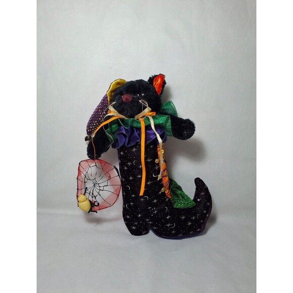 Vintage 16" Cat in Boot Indoor Halloween Plush Decor 2002 - Picture 1 of 4